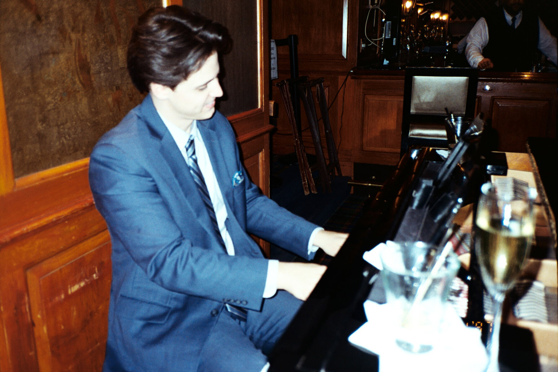 Nick performing at Coq D’Or, the Drake Hotel