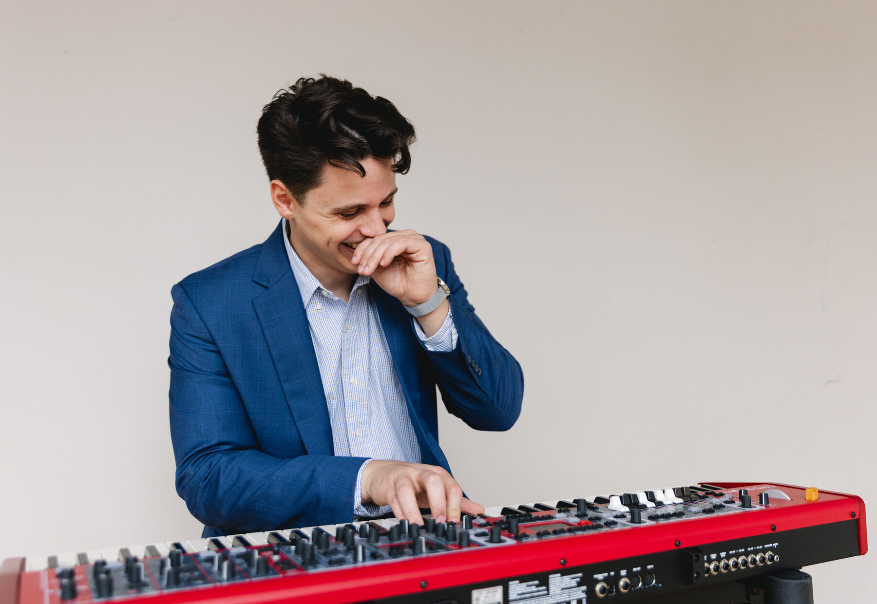Nick Olynciw at the keyboard
